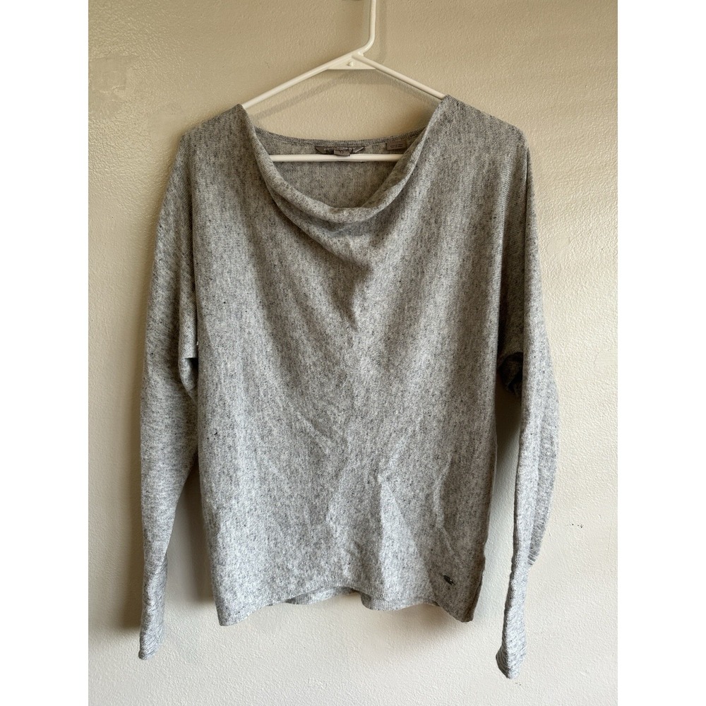 Royal Robbins Women's‎ XS Wool Blend Westland Cowl Neck Sweater Long Sleeve Gray
